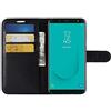 HualuBro Cover Vodafone Smart E9, Flip Case in PU Pelle Premium Portafoglio Cover [Funzione Stand] [Slot Carte] Leather Wallet Phone Custodia per Vodafone Smart E9 (Nero)