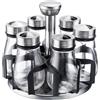 Westmark Porta spezie Lisbona - Pratico set di barattoli per spezie da 7 pezzi con carosello, rotondo, girevole con manico grande, barattoli per spezie da 125 ml