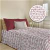 PENSIERI DELICATI Telo Copriletto 170 x 280 cm, Singolo 100% Cotone Pique, Ideale Come Arredo, Coperta Salva Letto 1 Piazza, Fantasia Marina Riga Rosso, 100% Made in Italy