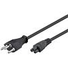 PremiumCord Cavo di Alimentazione 230 V 1,8 m con Spina Svizzera Ad Angolo su Presa C5, IEC 320, Cavo di Alimentazione PC a 3 Pin, Colore Bianco