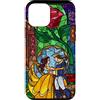 Disney La Bella e la Bestia - Vetro colorato Belle e Principe Custodia per iPhone 12 mini
