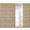 Rauch Möbel Santiago Armadio con Ante scorrevoli, Legno, Rovere Sanremo Chiaro, BxHxT: 261x210x59 cm