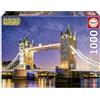 Educa - Puzzle 1000 pezzi Tower Bridge Neon | Puzzle città e luce | Misura 68x48 cm | Include colla Fix | Per adulti 14+ (19930)