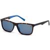 Timberland, Occhiali da sole da uomo TB9174, forma Rettangolare, lenti Polarizzate, dallo stile Moderno, colore avana scura, colore lente fumo