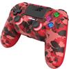 Dragon Controller DragonShock Mizar wireless per PS4/Gamepad 620mAh/pulsanti direzionali mimetico Rosso [DSCPS4-RC]