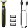 Philips Rasoio a lamina Philips Norelco OneBlade a batteria Nero/Lime [QP2724/10]