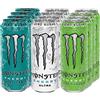 Monster Energy Ultra Zero Sugar Mixed Case (500 ml x 12) con confezione di adesivi in omaggio, Ultra Zero, Ultra Violet, Ultra Paradise