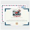 GHIBLI Certificato "Super Nonno" - Idea Originale Attestato Personalizzato - Regalo Ironico e Divertente per Festa dei Nonni o Compleanno - Biglietto di Auguri Diploma con Busta Abbinata