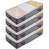 Toaren 4 Pezzi 90L Contenitori Sottoletto Scatole per Letto Contenitore Scatole Sottoletto Confezione Contenitore Sottoletto Pieghevole con Finestra Trasparente per Vestiti Trapunte Coperte