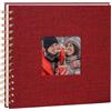 Vienrose Album Fotografico in Lino, 20,5 x 20,5 cm Libro dei Ricordi con 40 Pagine Bianche Fai Da Te per Viaggi Famiglia Matrimonio Natale, Rosso