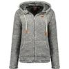 Geographical Norway Trigo Lady - Giacca in Pile Donna con Zip - Abbigliamento Caldo Comodo - Felpa Maniche Lunghe Resistente - Maglione Invernale Ideale Autunno Inverno (Grigio Scuro M)