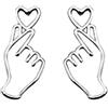 SLUYNZ 925 Orecchini a Perno a Cuore in Argento Sterlina per Donne Ragazze Adolescenti Orecchini Unici a Cuore Dolce Amore (A-Silver)