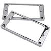 Guyker Flat Metal Humbucker Pickup Mounting Ring Set - Bridge Neck Pickups Cover Frame Replacement Part for Electric Guitar or Precision Bass(2PCS, Chrome)