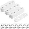 QUARKZMAN 30pz Staffe Piatte Dritte, 55x5mm Piastra di Rinforzo in Ferro per Riparazione Mobili in Legno, Bianco