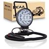 PICAA 1 pezzi 42W 4 Pollici Faro da lavoro a LED da con magnete base magnetica accendisigari Alluvione portatili a LED rotondi da per Auto Barca FUORI STRADA 4X4 SUV ATV UTV Camion 12V 24V