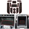 CDEFG Compatibile con MG ZS EV 2023 2024 2022 Facelift, Tappetino Antiscivolo Antipolvere Antigraffio Tappetini in Gomma Portabicchieri per Interni Auto ZS EV 2024 Accessori (Rosso)