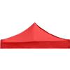 Gehanico Copertura impermeabile di ricambio per gazebo pergolato per tutte le stagioni, tenda di ricambio per padiglione, tessuto di ricambio per ombrellone, per campeggio, feste in giardino (rosso, 2 x 2 m)
