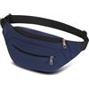 Ridirun Marsupi Sportivo Running Outdoor Fanny Pack Bag da Uomo Donna Marsupi alla Moda in Nylon con Cinturino Regolabile Rapido per Corsa Escursione Ciclismo (Blu scuro)