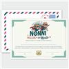 GHIBLI Certificato "Super Nonni" - Idea Originale Attestato Personalizzato - Regalo Ironico e Divertente per Festa dei Nonni o Compleanno - Biglietto di Auguri Diploma con Busta Abbinata