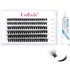 FADLASH Kit Ciglia Finte Ciuffetti 120pcs Individuali Ciglia 40D D Curl Mix 8-15mm, 7ml FADLASH Colla per Ciglia Finte