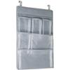 Avilia Portautensili da Cucina con 6 Tasche e 2 Ganci - Organizer da Armadio in Poliestere, 28x43cm, Grigio