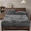PHF Truly Velvet - Lenzuolo con angoli king size, confezione da 1 lenzuolo di lusso super morbido e confortevole, con tasca profonda 38 cm, adatto per autunno, inverno e primavera, senza federe,