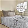 PENSIERI DELICATI Telo Copriletto 220x280 cm, Singolo 100% Cotone Pique, Ideale Come Arredo, Coperta Salva Letto 1 Piazza e Mezza, Fantasia Pesciolino Beige, 100% Made in Italy