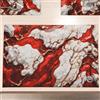 PETTI Artigiani Italiani MARBLELIZED - Tovagliette Americane Lavabili, Tovaglietta in Tessuto Effetto Marmo Rosso, Set da 6 (30x45 cm) - Eleganti, Ideali per Colazione, Pranzo e Cena, Idea Regalo, 100% Made in Italy