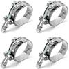 QWORK® Stringitubo, Morsetti per Tubature, con T-Bolt, Acciaio Inox, 46-52mm, 4 Pezzi