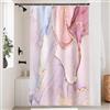 Uiiooazy Tenda Doccia Antimuffa, Tenda da Doccia 120x180cm Rosa Effetto Marmo Blu Viola Moderno Tende da Bagno Tessuto Lavabile Impermeabile Poliestere Tende per Vasca da Bagno con 8 Anelli