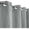 YISURE Tenda da doccia senza ganci, in lino sintetico, resistente, idrorepellente, lavabile in lavatrice, larghezza 200 x altezza 220 cm