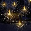 Queta Luce di fate LED, Qtiwe con luci di fate natalizie remote all'aperto, fuochi artificiali esplosivi, bianco caldo (120 luci)