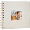 Vienrose Album Fotografico in Lino, 20,5 x 20,5 cm Libro dei Ricordi con 40 Pagine Bianche Fai Da Te per Viaggi Famiglia Matrimonio Natale, Beige