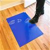 CCJH-120strati Tappetino Antibatterico per Scarpe Staccabile, Decontaminante Adesivo, PVC Rimovibili, Anti-Polvere Pavimento - Blu(45 * 90cm)