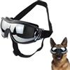 MenYiYDS 1 Pcs Occhiali per cani, Occhiali per cani impermeabili Occhiali da sole per cani con protezione UV con fascia elastica regolabile Occhiali da moto antivento per cani di taglia medio-grande