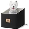 PAWBOSE Seggiolino Auto per Cani, nero Seggiolino da viaggio per auto per cani fino a 25 libbre, Rimovibile e Lavabile Seggiolino Auto, seggiolino per cani con cintura di sicurezza, Car seat