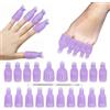 OOTDAY Set di 20 clip per la rimozione dello smalto con doppio cursore per la pelle per unghie dei piedi e smalto per unghie, colore: viola