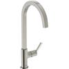 Ideal Standard - Gusto Miscelatore cucina, Bocca alta squadrata, con cartuccia FirmaFlow, bocca girevole a 360°, facile da installare con fissaggio EasyFix+, Silver Storm