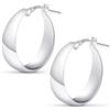Amberta Orecchini a Cerchio Spessi in Argento Sterling 925 da Donna: Orecchini a Cerchio Grossi in Argento per Donna 20 mm