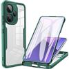 COMAKU Cover per Xiaomi Redmi Note 13 Pro Plus 5G (Pro+), 360 Gradi Rugged Custodia Antiurto Case con Protezione Integrata dello Schermo, Rugged Doppia Bumper Trasparente Case Integrale Cover - Verde
