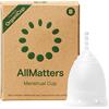AllMatters Disco mestruale AllMatters (precedentemente Organicup). Un'alternativa riutilizzabile e comoda ai prodotti mestruali monouso. Contiene 6 tamponi. Silicone morbido di grado medico al 100%.