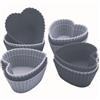 Generic Confezione da 12 stampi per cupcake, a forma di cuore. Stampi in silicone. Pasticceria per innamorati. Muffings e Dolci. Stampi sagomati.