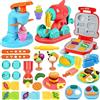 VBACALA 3IN1 Kit Plastilina-51 Pezzi Accessori per la Plastilina, Gelatiera+Pasticcera+Burger,Set di Plastilina Strumenti di Modellazione per Bambini, Regalo di Compleanno per Bambini,3 4 5 6 7 8 anni