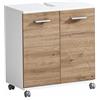 Schildmeyer Palermo 157637 - Mobile base lavabo, finitura rovere artigianale e bianco opaco, 59,8 x 32,6 x 63,4 cm