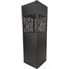DRW Portaombrelli Cubi Argento Metallo 15,5 x 15,5 x 49 cm con Gancio per Ombrelli Piccoli e Vassoio Raccogliere