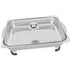 perfk Vassoio per Piatti da Buffet, Vassoi Scaldavivande, Piatto per Alimenti, Vassoio da Portata con Coperchio Trasparente, Chafing Dish Buffet per Buffet di Catering E Feste, Arco