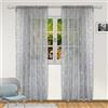 GYROHOME Tende trasparenti in pizzo floreale, con tasca per canna, in voile, tende trasparenti per camera da letto, stile vintage, tende trasparenti a pannello singolo, grigio-145 x 274 cm