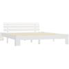 Gecheer Struttura Letto,Giroletto,Telaio Letto,Matrimoniale,Moderno,in Legno di Pino,Bianco,160x200 cm,Letto Matrimoniale 160x200 cm,Letto Moderno,Letto in Legno,Letto Bianco,Letto con Doghe