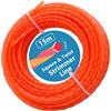 Zeqeey Heavy Duty Square Twist Tagliaerba Filo Diametro 2.8mm - 3mm Lunghezza 15m Nylon Trimmer Cord String Wire Rope per Giardino Elettrico Strimmer Tagliaerba, E3015