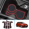 Coleya Tappetini Antiscivolo Compatibile con VW Golf 8 2020-2024, Tappetini in Gomma per Console Centrale, Portabicchieri, Cuciture Porta, Braccioli, Golf 8 Accessori Tappetino per Auto (Rosso)
